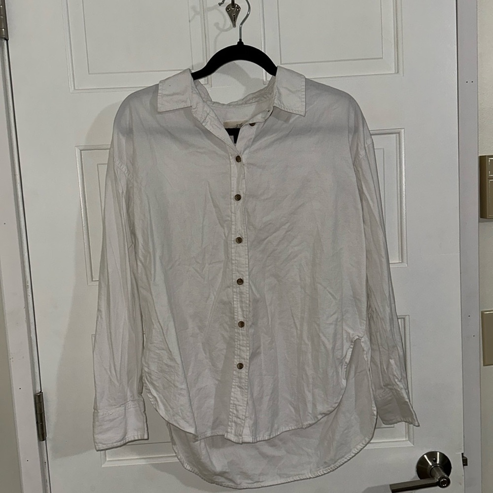 Universal threads white button down shirt